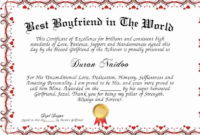 Pinsailin Lefrin On Best Boyfriend | Best Boyfriend throughout Fantastic Best Wife Certificate Template
