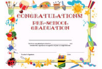 Preschool Graduation Certificate - Pdf | Formatos De regarding Fascinating Printable Kindergarten Diploma Certificate