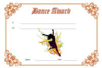 Printable Dance Award Certificates | Download Them And Try inside Professional Ballet Certificate Template
