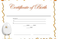 Printable Fillable Birth Certificate Template ~ News Word pertaining to Pet Birth Certificate Templates Fillable