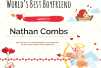 Printable Worlds Best Boyfriend Award Certificate Template within New Best Boyfriend Certificate Template