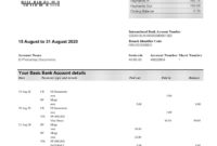 Professional Bank Account Statement Template