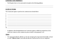Professional Building Contract Agreement Template