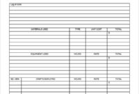 Professional Construction Daily Work Log Template