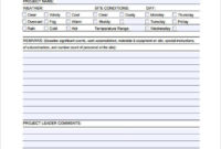Professional Construction Log Book Template