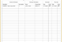 Professional Inventory Log Sheet Template