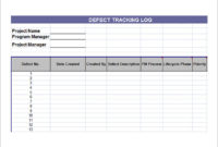 Professional It Issues Log Template