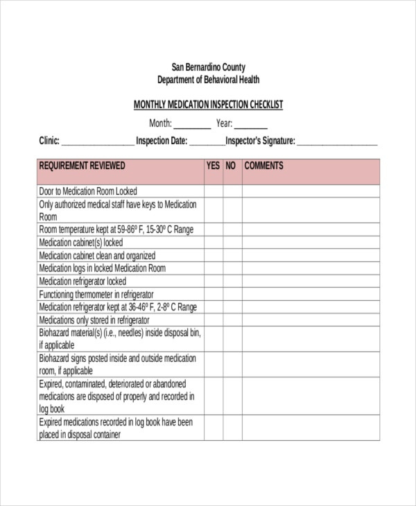 Professional Medication Inventory Log Template
