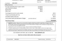 Professional Monthly Billing Statement Template