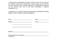 Professional Photography Copyright Statement Template