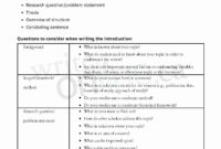 Professional Research Problem Statement Template