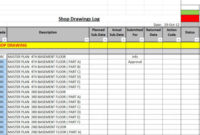 Professional Submittal Log Template Excel