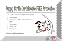 Puppy Birth Certificate Free Printable: 8+ Distinctive Ideas pertaining to Fantastic Pet Birth Certificate Template