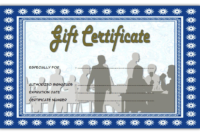 Restaurant Gift Certificate Template Free 3 | Printable with Fantastic Restaurant Gift Certificates Printable