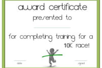Running Certificate Templates Free &amp;amp; Customizable throughout 5K Race Certificate Template