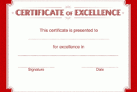 Sample Certificate Of Excellence | Free Word&amp;#039;S Templates with regard to Amazing Academic Excellence Certificate