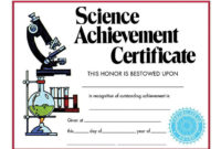 Science Achievement Certificate - Va271Cl, Pack Of 30, 8.5 regarding Top Science Achievement Award Certificate Templates