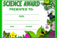 Science Award Certificates within Top 7 Science Fair Winner Certificate Template Ideas