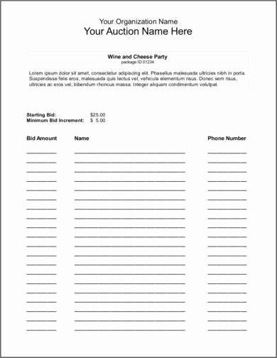 Silent Auction Donation Form Template Unique 11 Silent in Simple Silent Auction Certificate Template 7 Designs 2019