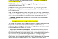 Simple Business Consulting Contract Template
