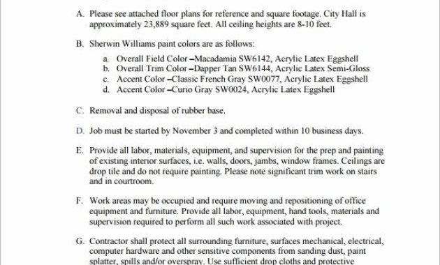 Simple Exterior Painting Contract Template