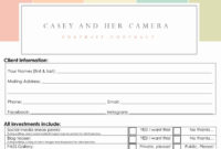 Simple Family Photography Contract Template