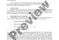 Simple Gym Membership Contract Agreement