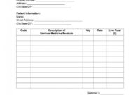 Simple Medical Bill Statement Template