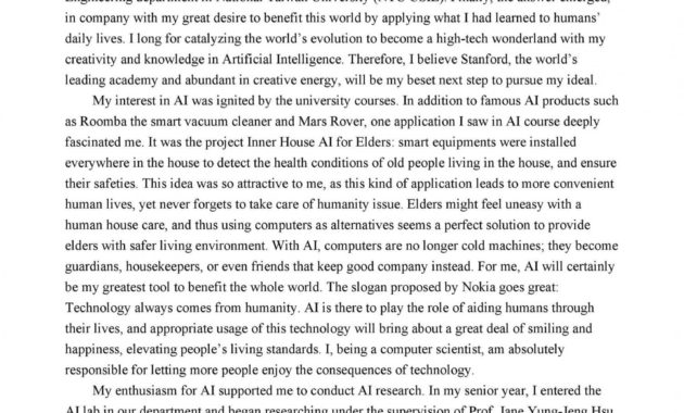 Simple Personal Statement For Grad School Template