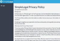 Simple Privacy Policy Statement Template
