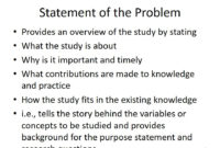 Simple Research Problem Statement Template