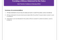 Simple Written Statement For Court Template