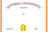 Softball Printable | Softball Awards, Certificate with Best Best Coach Certificate Template