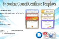 Student Council Certificate Template [8+ New Designs Free] with regard to Student Council Certificate Template