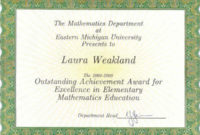 Student Web Site: Laura Weakland: Awards &amp;amp; Scholarships within Stunning Outstanding Achievement Certificate
