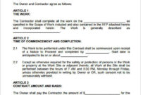 Stunning Construction Project Manager Contract Template