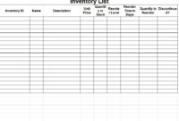 Stunning Inventory Control Log Template