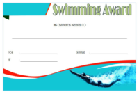 Swimming Lesson Certificate Template Free 2 | Certificate inside Pe Certificate Templates