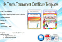 Tennis Tournament Certificate Templates [8+ Sporty Designs throughout Printable Tennis Certificate Templates 20 Ideas