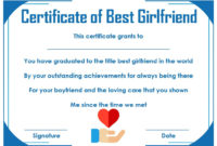 Top 100+ Worlds Best Girlfriend Certificate Template - Girl inside Fantastic Best Wife Certificate Template