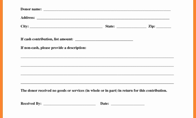 Top Charitable Contribution Statement Template
