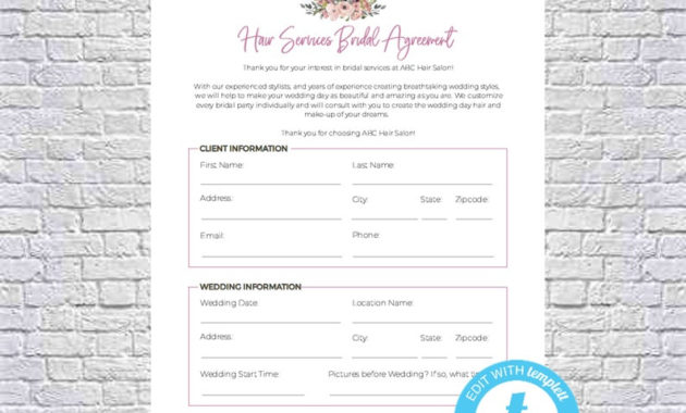 Top Hair Stylist Contract Agreement Sample