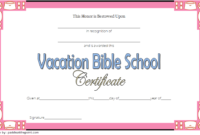 Vbs Certificate Template - 8+ Latest Designs Free Download inside Blessing Certificate Template Free 7 New Concepts