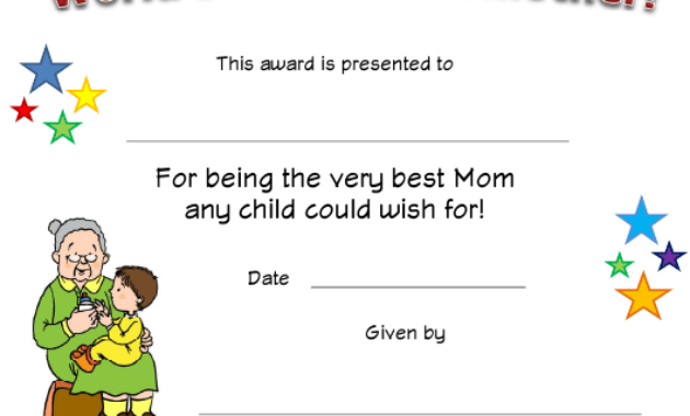 World&amp;#039;S Best Grandmother Certificate Template Download for 9 Worlds Best Mom Certificate Templates Free