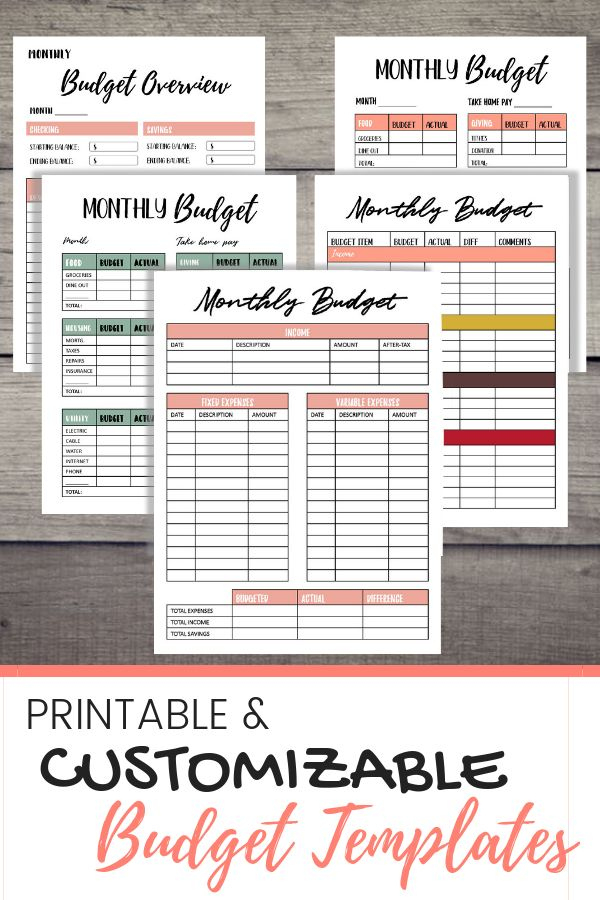 Amazing Budget Planner Template Editable