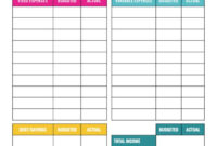 Amazing Budget Planner Template Monthly