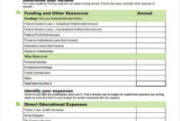 Amazing Budget Worksheet Template For College Student