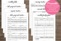Awesome Budget Planner Template Etsy