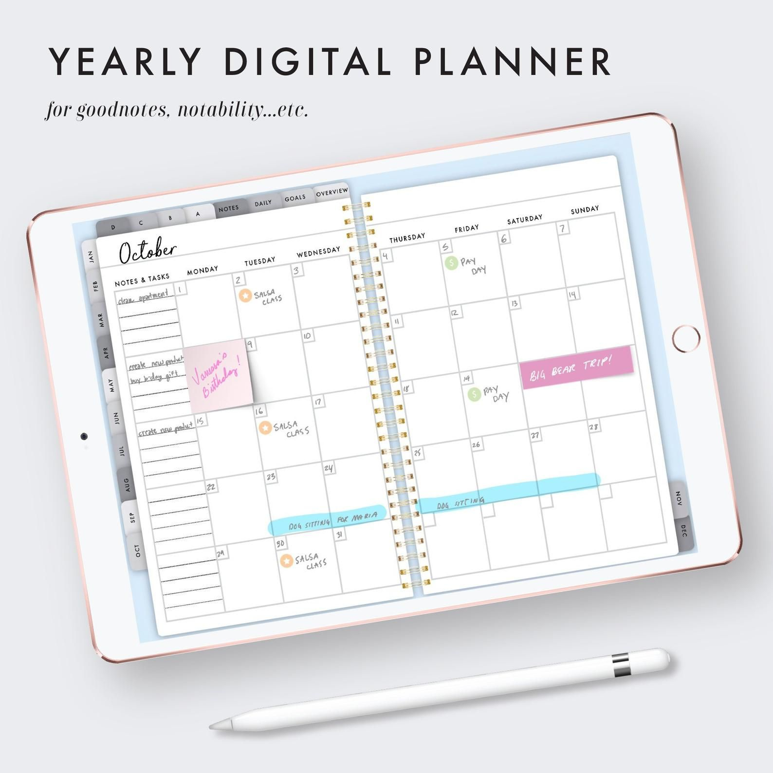 Awesome Budget Planner Template Goodnotes