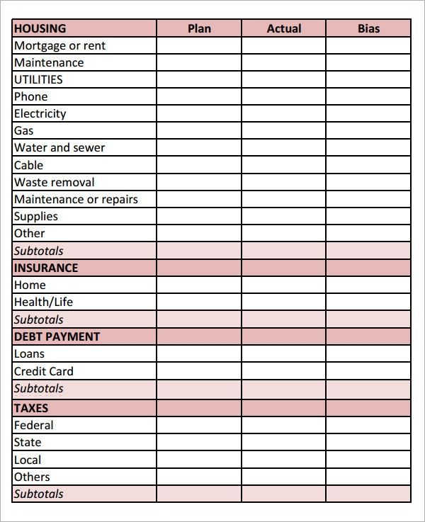 Awesome Budget Planner Template Uk
